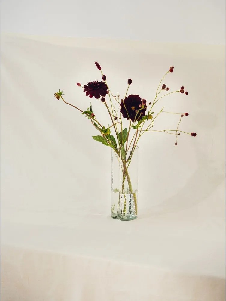 Üveg kézzel készített váza (magasság 24 cm) Tubu – noo.ma
