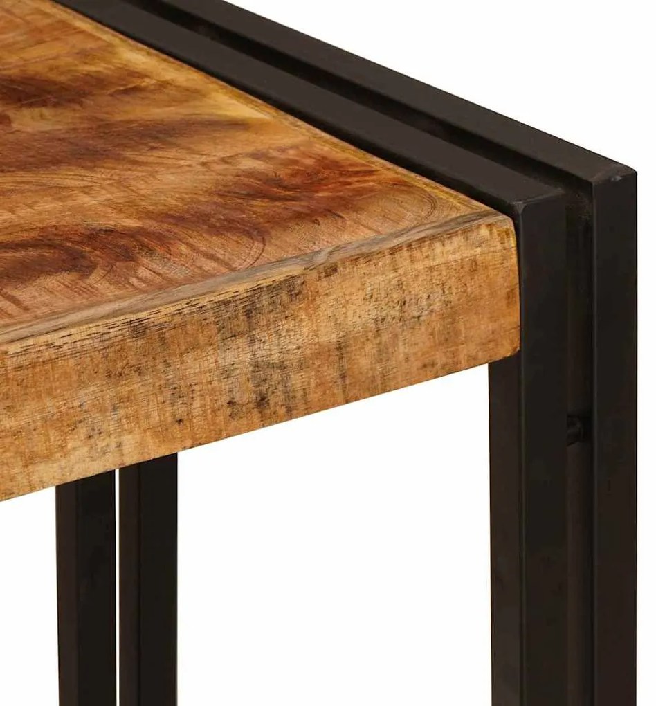 Konzolasztal Barna 90 x 33 x 75 cm Tömör nyers mangófa