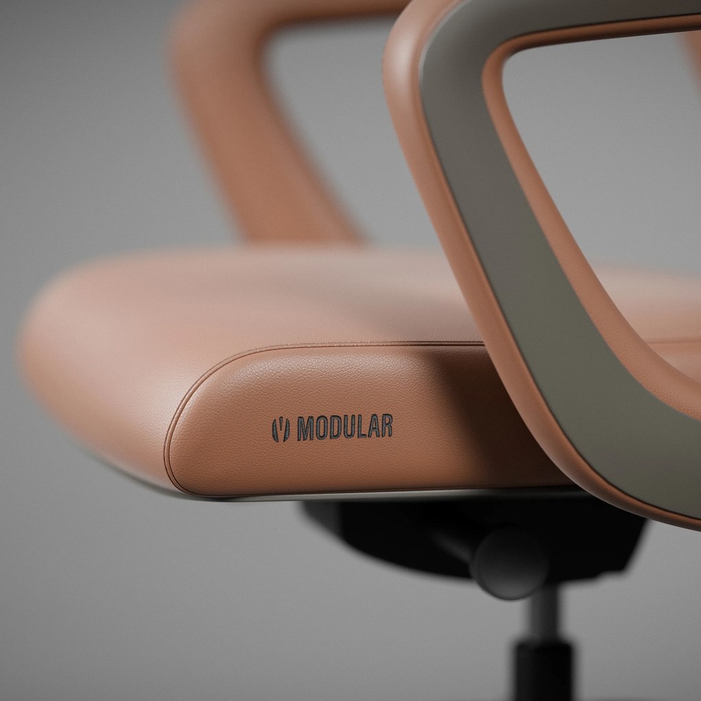 Irodai szék barna, műbőr: Diablo V-Modular