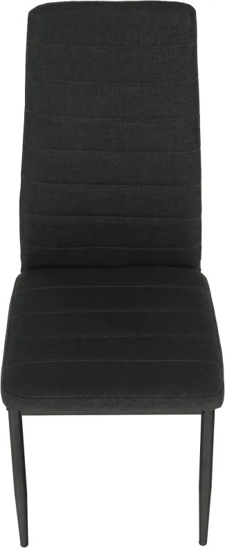Étkezőszék, sötétszürke szövet/fekete fém, COLETA NOVA