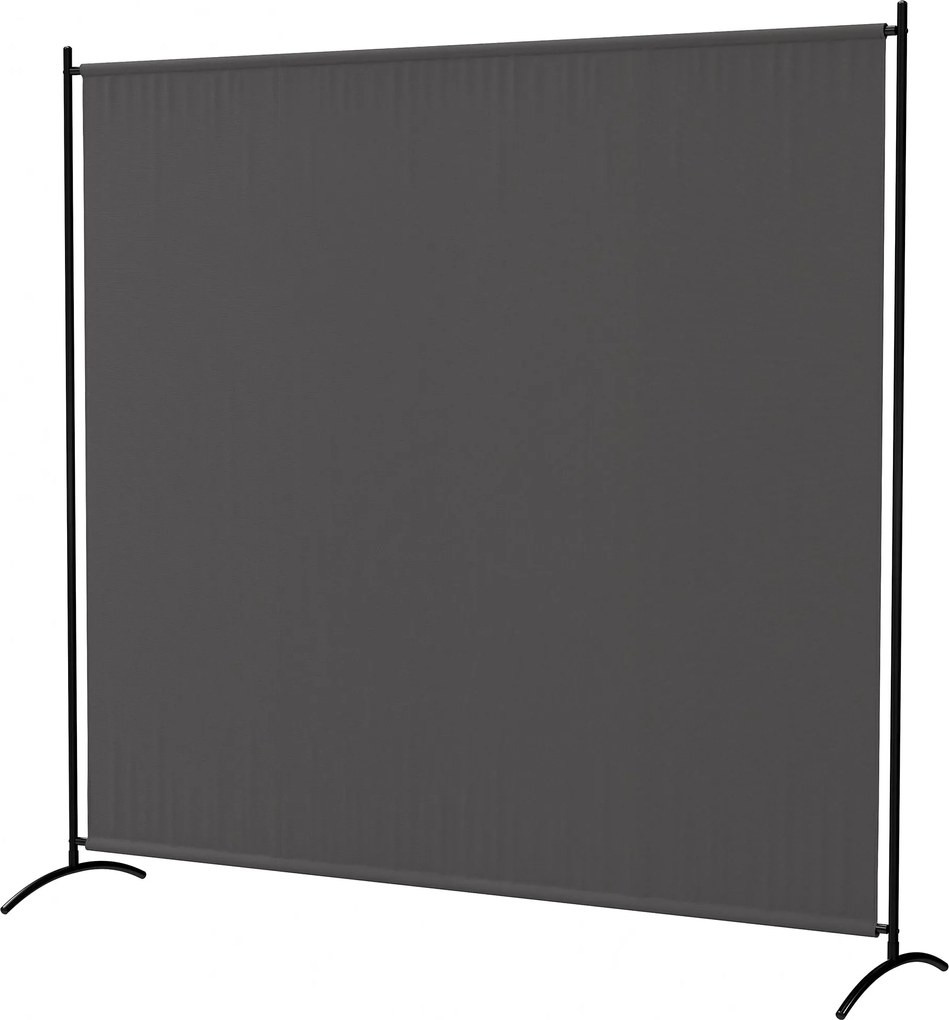 Outsunny egypaneles kültéri térelválasztó, 180 × 50 × 180 cm — UPF 30+, vízlepergető panel, stabil talpak — sötétszürke | Aosom