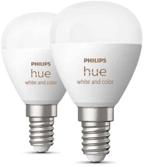 KÉSZLET 2x LED RGBW Dimmelhető izzó Philips Hue WACA P45 E14/5,1W/230V