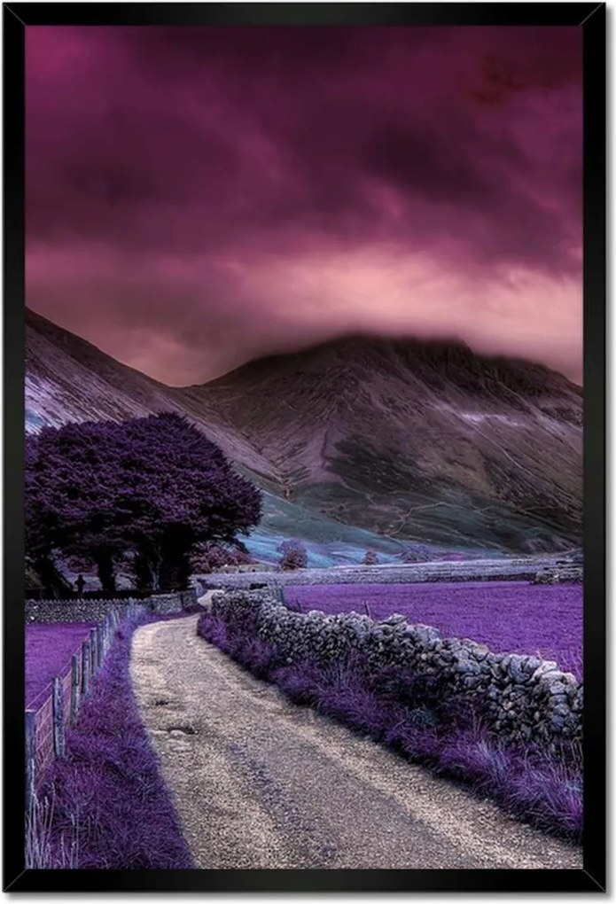Poszterek keretben 40x60 Lila tájkép