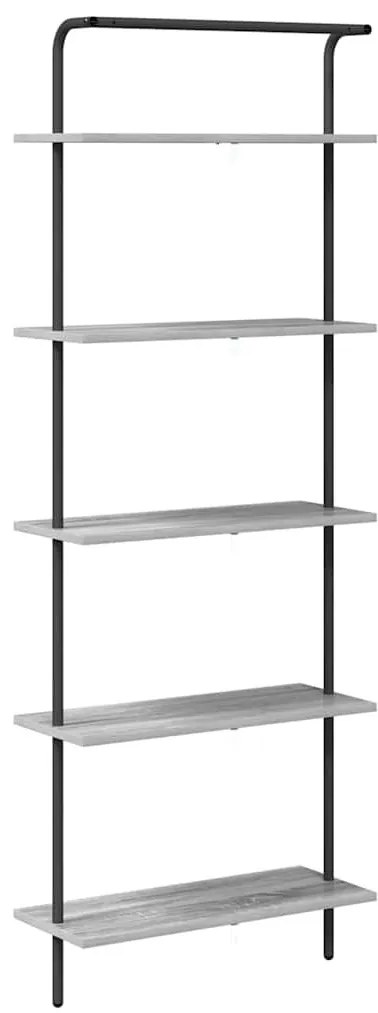 Könyvespolc Szürke sonoma 60 x 24 x 168 cm Faanyag
