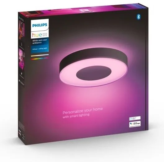 Philips-LED RGB Dimmelhető mennyezeti lámpatest Hue LED/52,5W/230V Ø 425 mm fekete