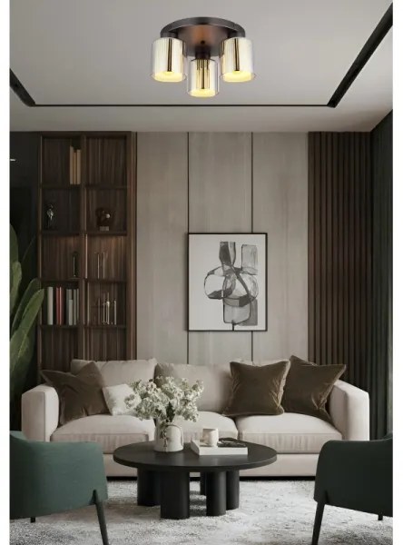 Globo 16056-3D - Mennyezeti lámpatest FELICIA 3xE27/60W/230V átm. 34,5