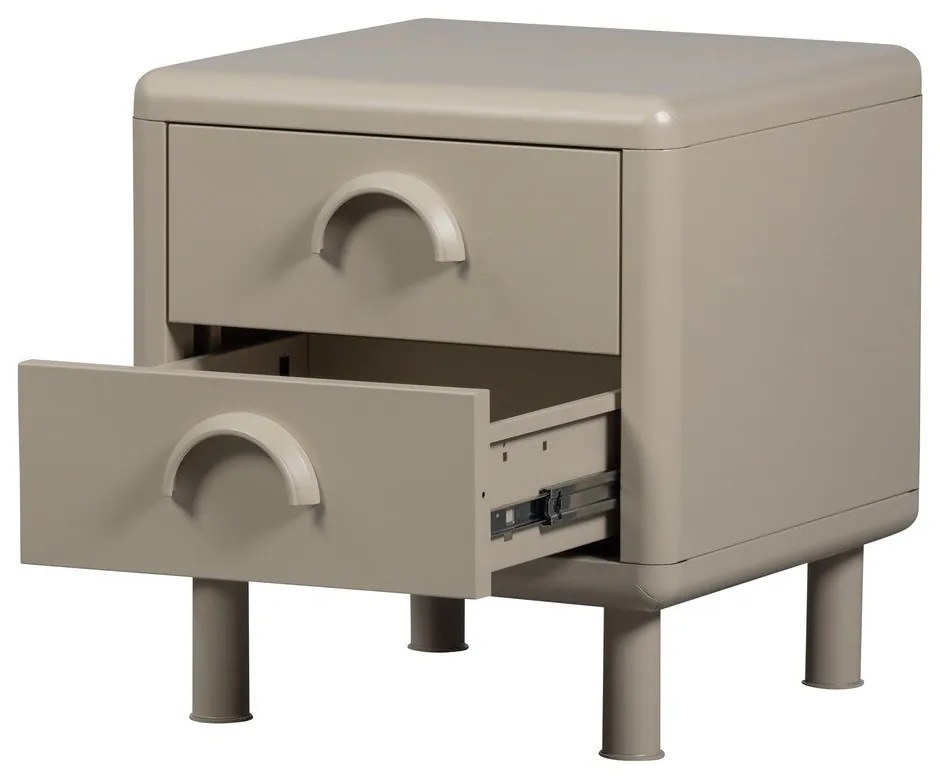 Bézs fém éjjeliszekrény Rune – WOOOD