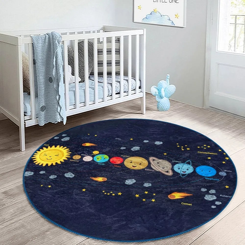 Sötétkék gyerek szőnyeg ø 80 cm Comfort – Mila Home