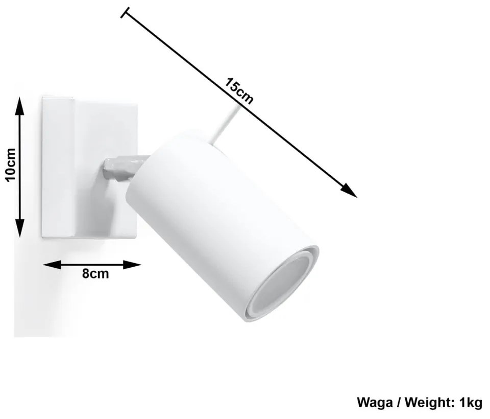 Etna fehér falilámpa - Sollux