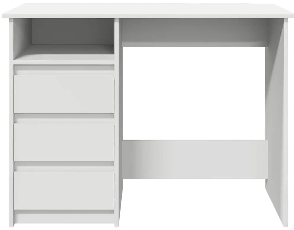 vidaXL fehér szerelt fa íróasztal 102 x 50 x 75 cm