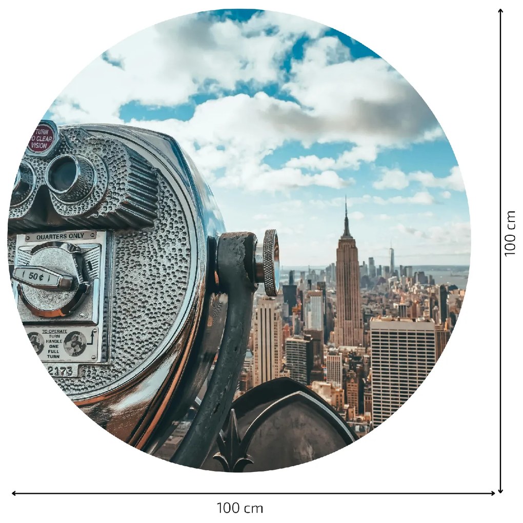 PIPPER. Textil kör alakú falmatrica "New York 2" Méret: 60cm