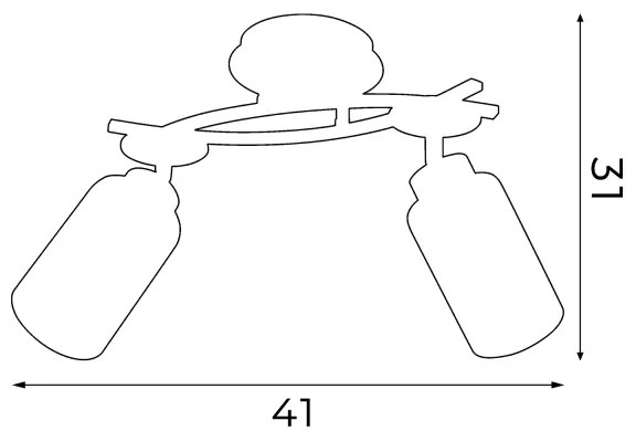 Mennyezeti lámpa TOKIO 2xE27/60W/230V
