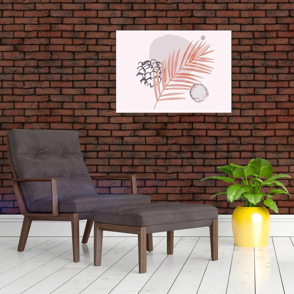 Üveg kép - Lila minimalizmus N⁰3 (70x50 cm)