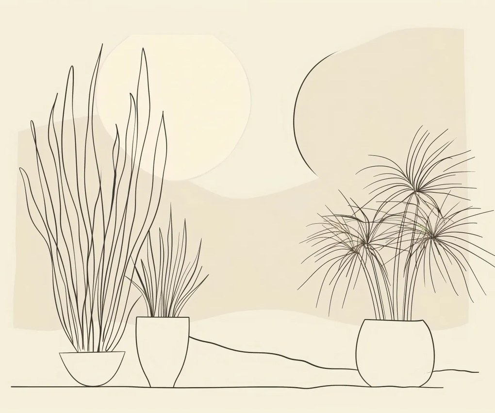 Poszter 60x50cm Növényzet pasztellben