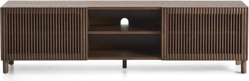 Sötétbarna TV-állvány diófa dekorral 180x49,5x42,5 cm Beyla – Kave Home