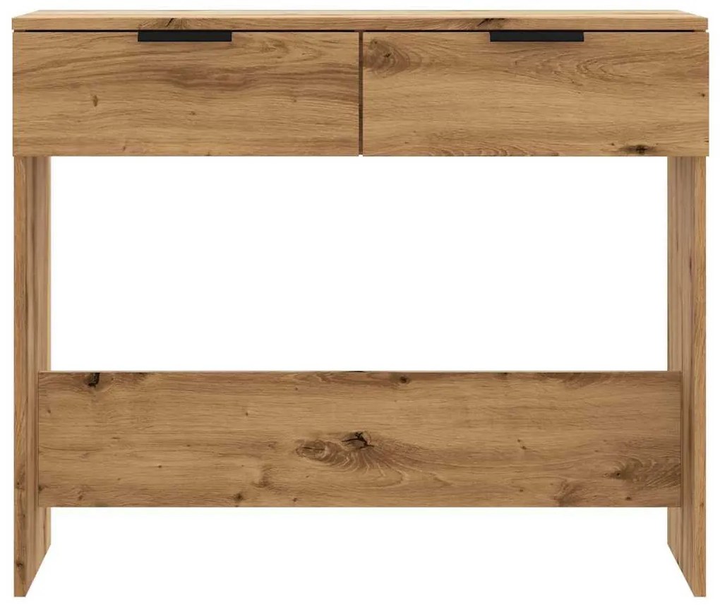 kézműves tölgy színű szerelt fa dohányzóasztal 90x36x75 cm