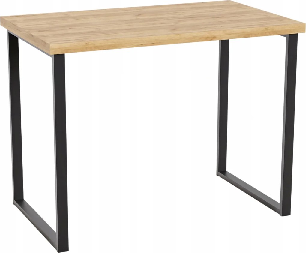 Loft íróasztal fém lábakkal, 120x60, craft tölgy