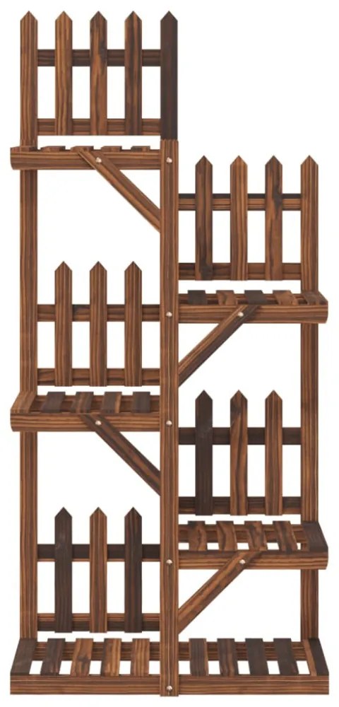 tömör fenyőfa virágtartó állvány 60 x 25 x 130 cm