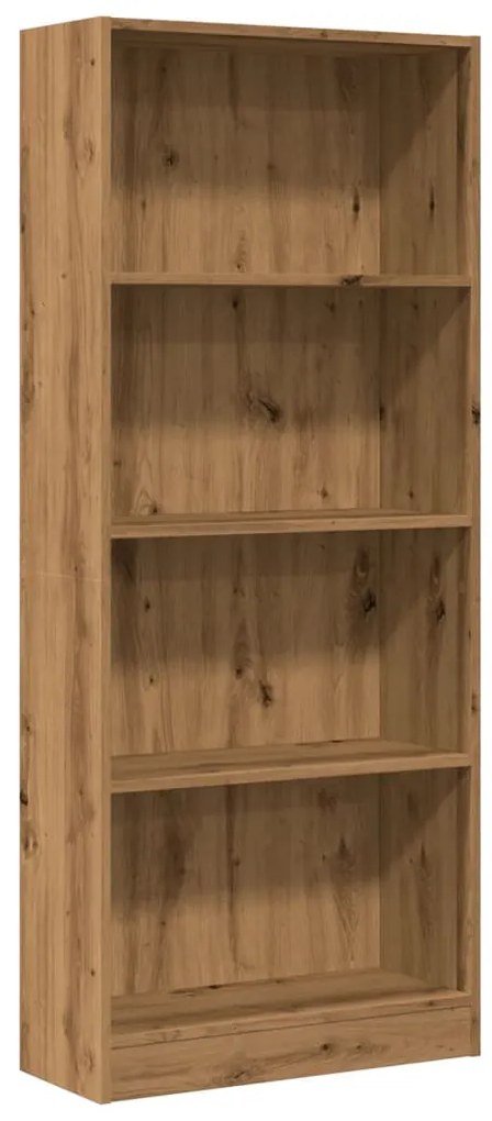 kézműves tölgy szerelt fa könyvespolc 60 x 24 x 143 cm