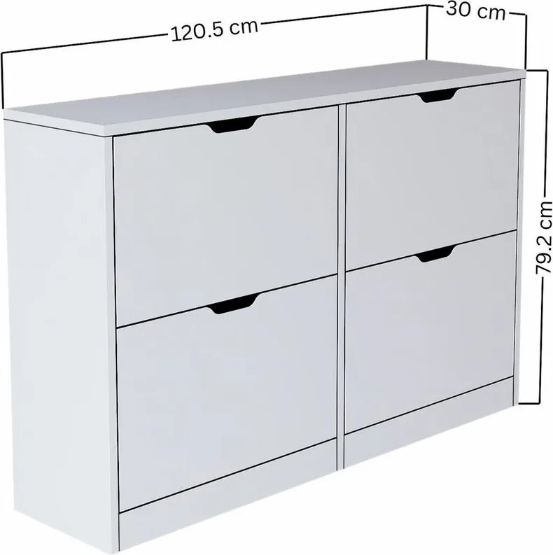 Duru Matte White cipősszekrény