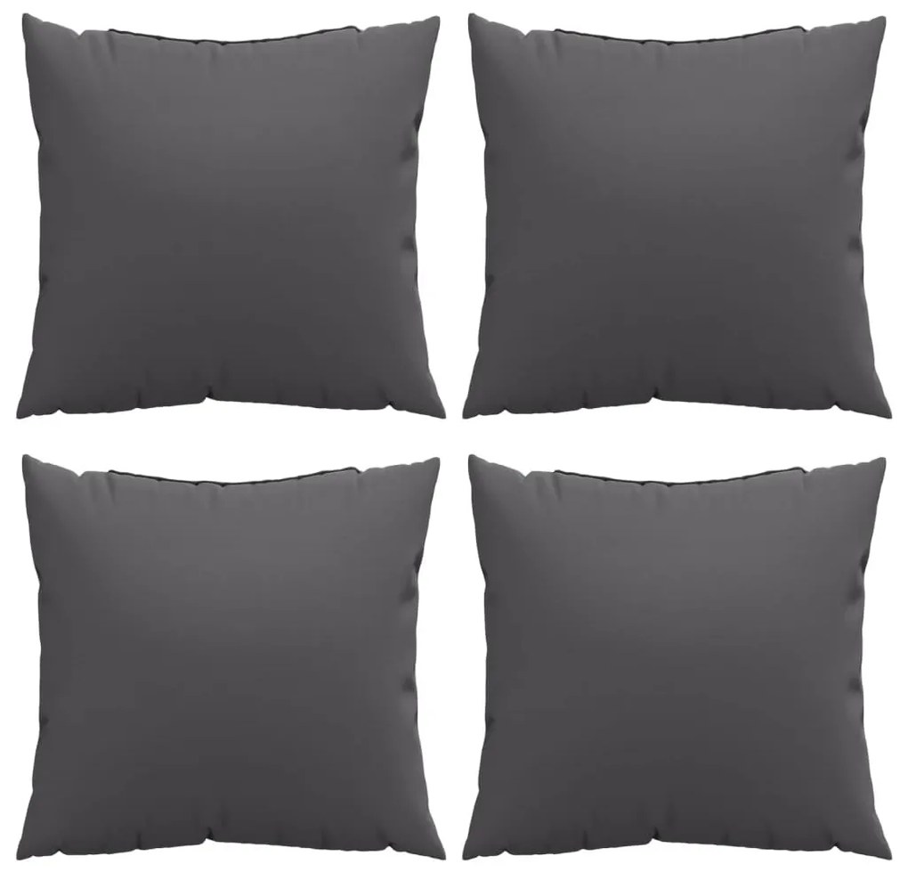 4 db antracitszürke szövet kanapépárna 40 x 40 cm