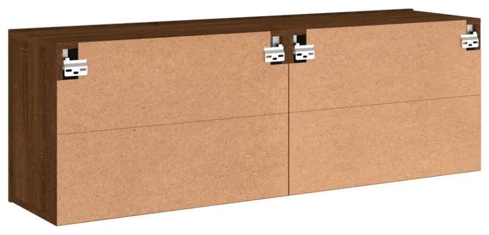 2 db barna tölgyszínű falra szerelhető TV-szekrény 60x30x41 cm