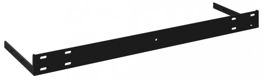 2 db szürke MDF lebegő fali polc 120 x 23,5 x 3,8 cm