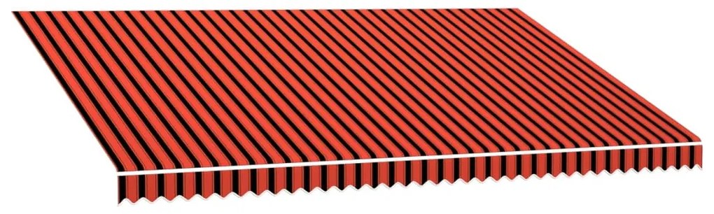 narancssárga és barna vászon napellenző tető 500 x 300 cm