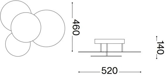 Ideal Lux - LED Mennyezeti lámpa CLOUD LED/33W/230V CRI 90 fehér
