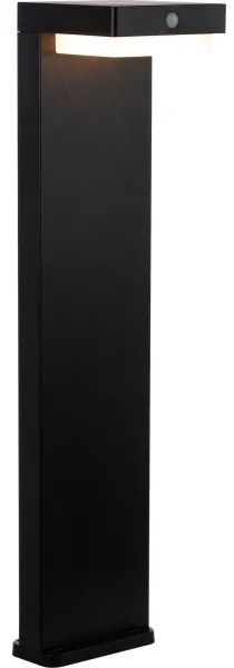 MALI LED/4,5W/3,7V 2000 mAh IP44 fekete napelemes lámpa érzékelővel