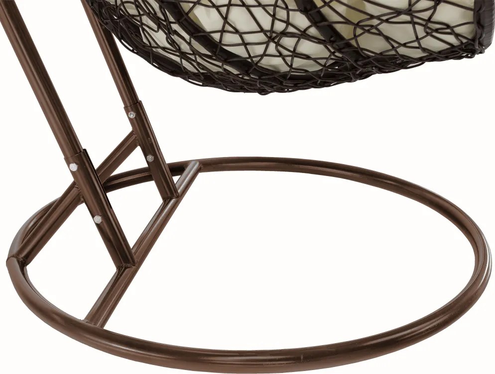 Függő dupla fotel, réz/barna/bézs, DALVEA 2 NEW