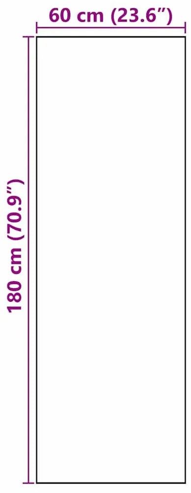 Konyhai szőnyeg Fekete 180 x 60 cm Bársony