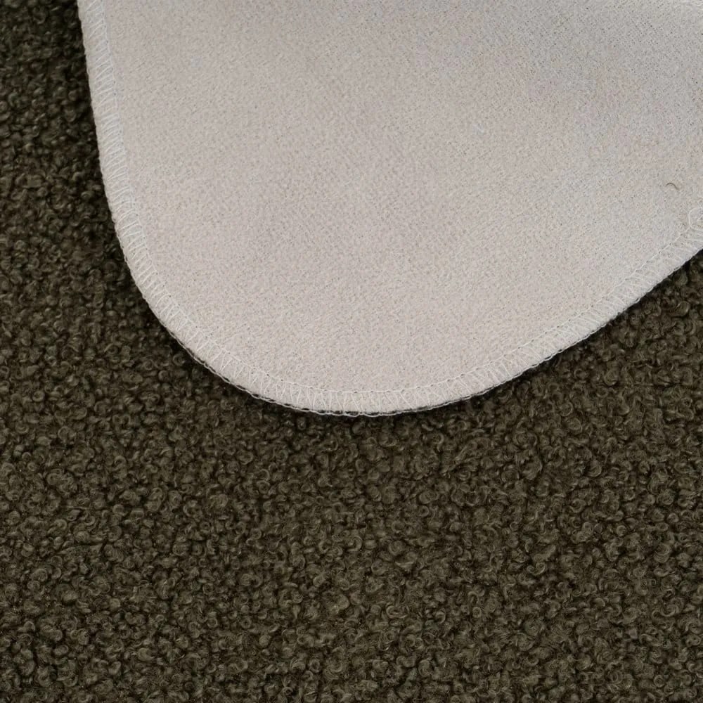 Sötétzöld szintetikus szőrme szőnyeg 60x90 cm Sherpa – Casa Selección