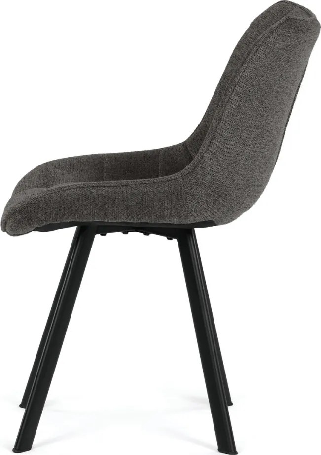 Jídelní židle, šedá, látka, HC-V3068 GREY2