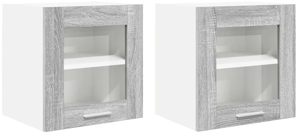 Függő szekrény Riga 2 pcs Szürke Sonoma 40 x 31 x 40 cm Faanyag