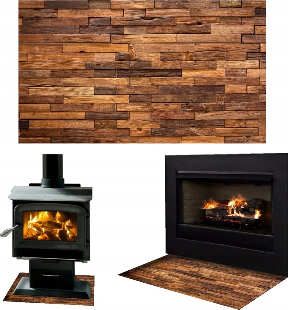 Kandalló Alatti Üveg Edzett Üveg Állvány Méret 70x52cm Parketta Grafika