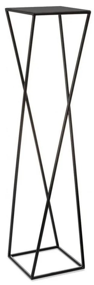 Virágállvány 100x24 cm fekete