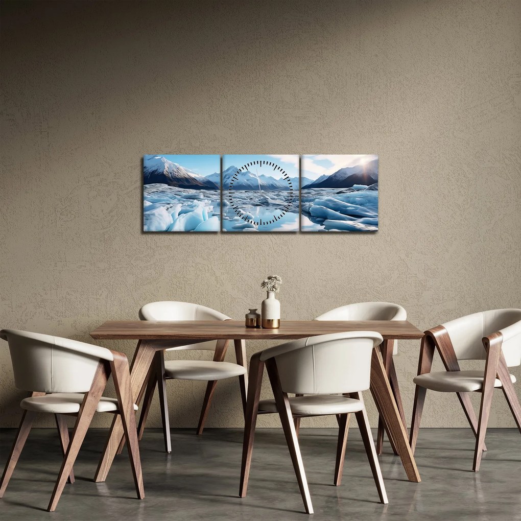 Kép - Gleccser képződmények (órával) (90x30 cm)