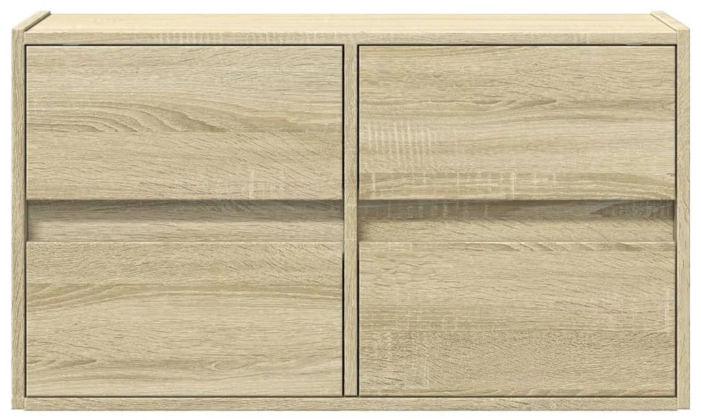 sonoma tölgy színű fali TV-szekrény LED-ekkel 80x31x45 cm