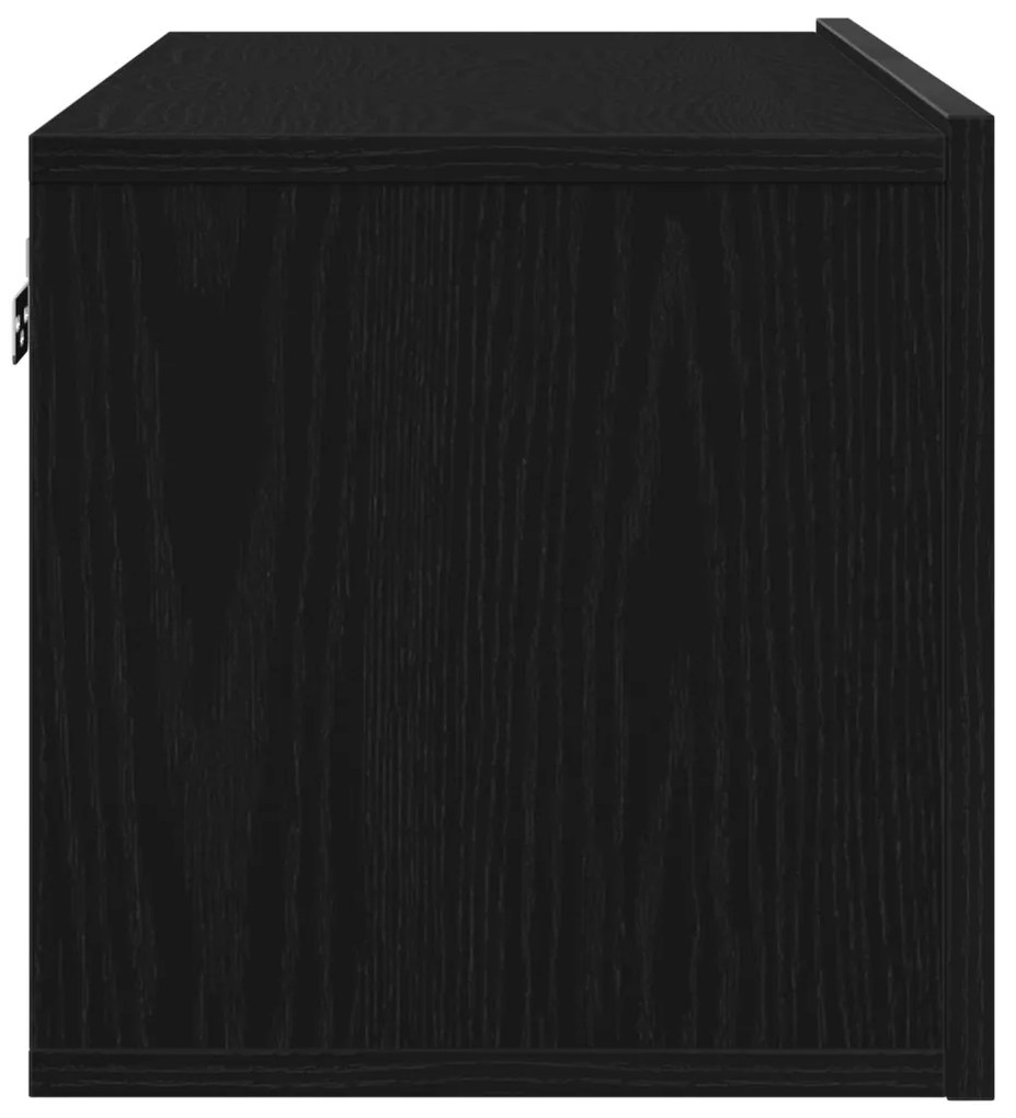 TV faliszekrények (2 db) - Fekete tölgy, 80x30x30 cm, MDF-ből készült