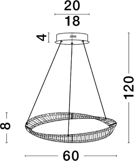 NOVALUCE 9333061 AURELIA Modern Led Függesztett Lámpa LED IP20