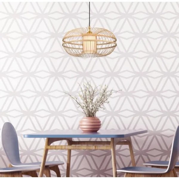 Westinghouse 61255 - Csillár zsinóron TULCEA 1xE27/60W/230V bambusz