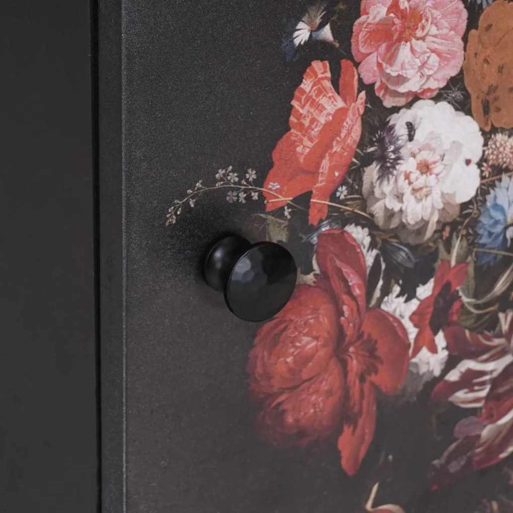 Éjjeli szekrény ajtóval 2 pcs Fekete 40 x 33 x 46 cm