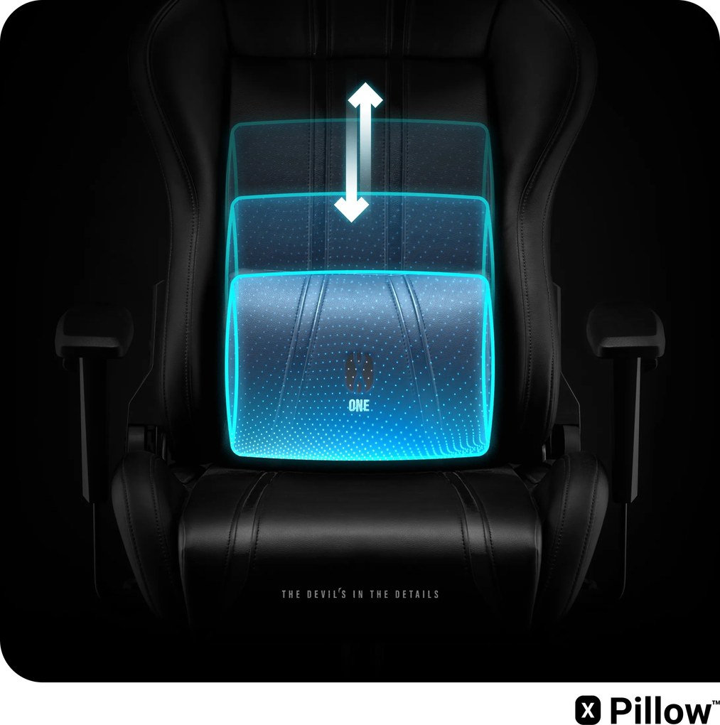 Gamer szék műbőr King Size, fekete: Diablo X-One 2.0
