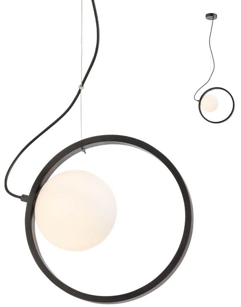 Redo 01-2320 - Csillár zsinóron KLEIDI 1xE14/28W/230V átm. 27 cm fekete