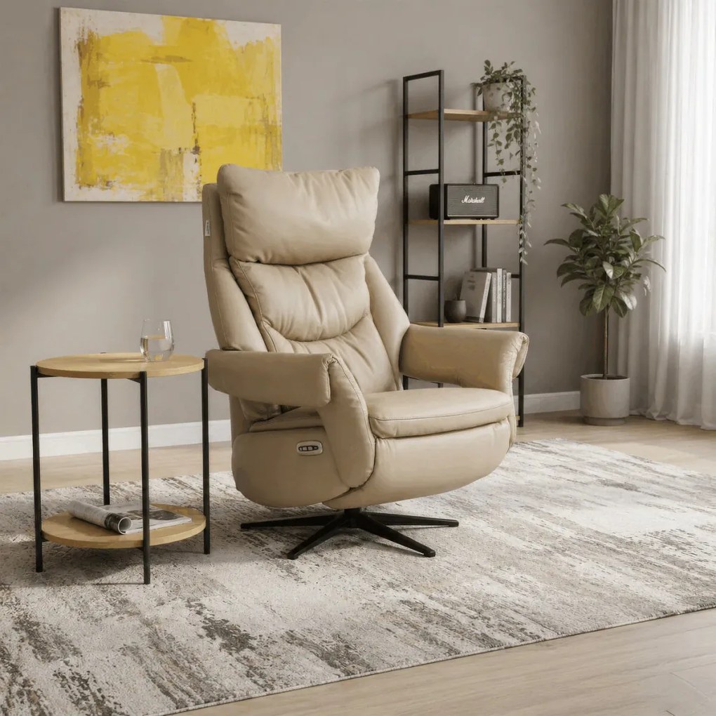 Elektromos relax fotel krém bőr TV-B3980 CRM3
