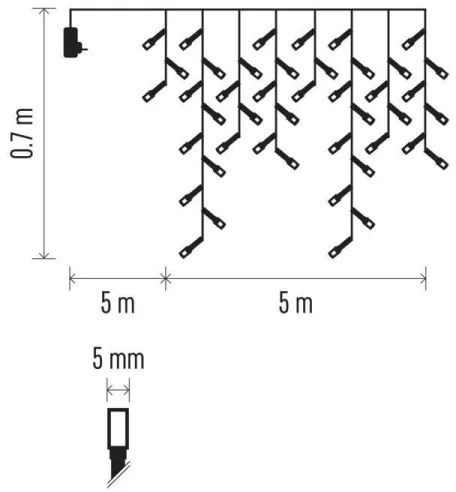 LED Karácsonyi kültéri lánc 300xLED/8 mód 10m IP44 meleg fehér + távirányító