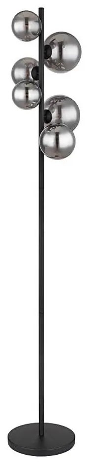 Globo 56133-6S - LED Állólámpa RIHA 6xG9/3,5W/230V füstös/fekete