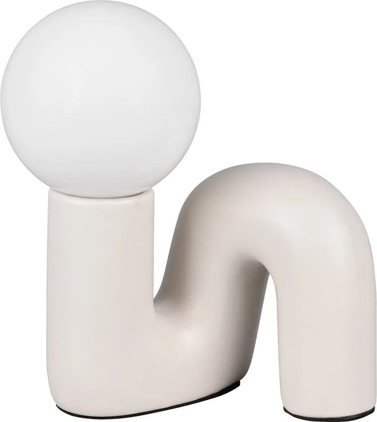 Elefántcsont színű kerámia asztali lámpa (magasság 21,5 cm) Quinn – Reality