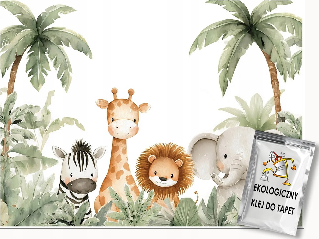 Gyerek Fotótapéta Dzsungel Állatok Pálmafák A Gyerekszobába 400x280